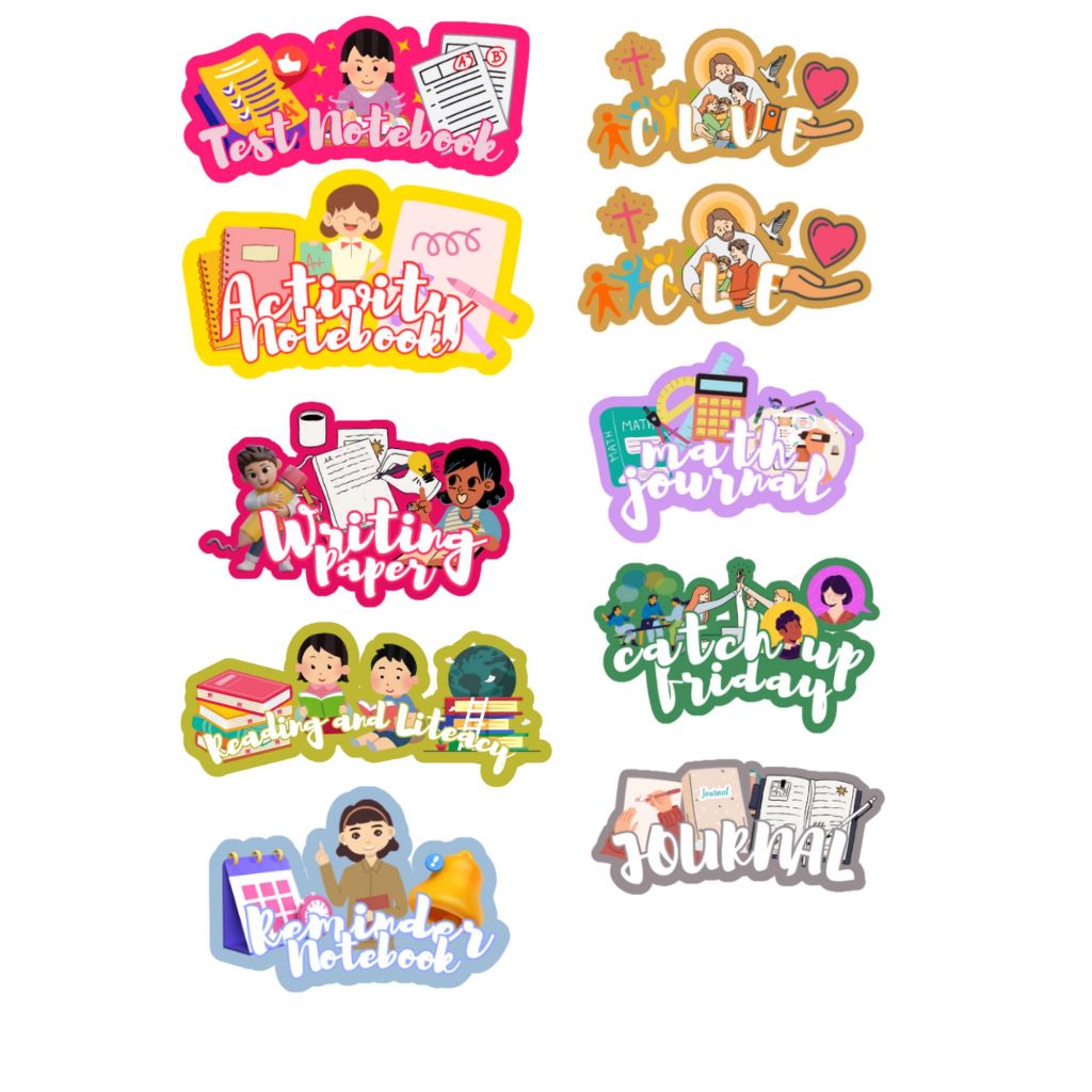 Notebook Subject Sticker! Label Sticker for All Grades | Shopee Philippines