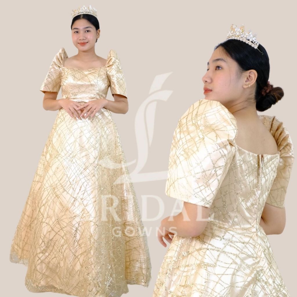 Women gown Prom gown JS Prom gown ballgown Filipiniana Woman Dress Occasional Dress Shopee Philippines