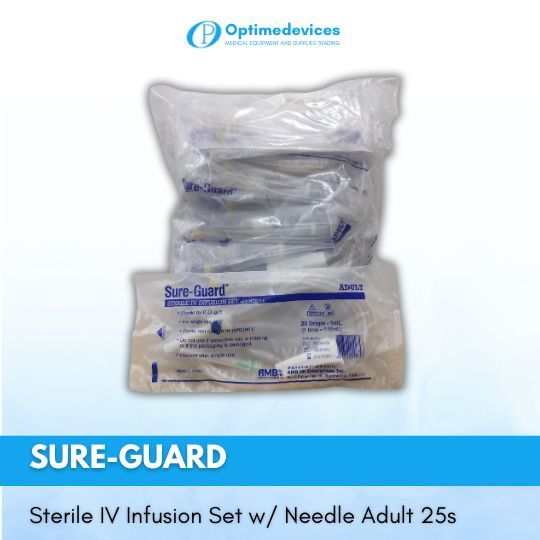 [SURE GUARD] Sterile IV Infusion Set w/ Needle Adult 25s Sold per Pack ...