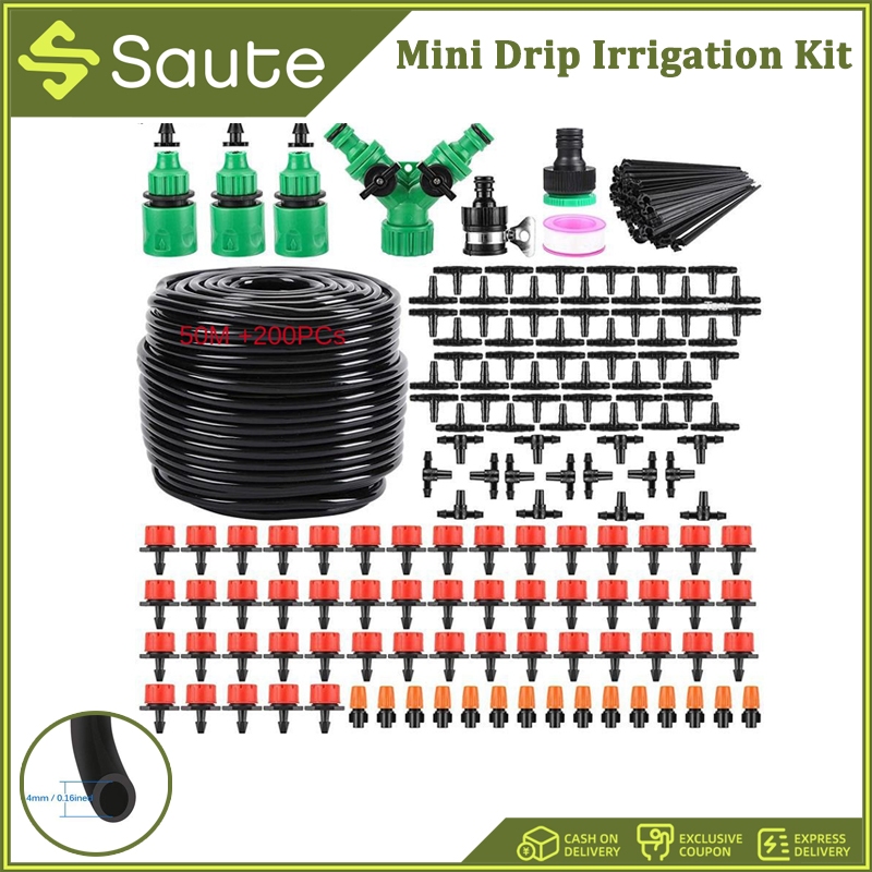 30/40/50M Garden Mini Drip Irrigation Set Auto Water Sprinker with Tube ...