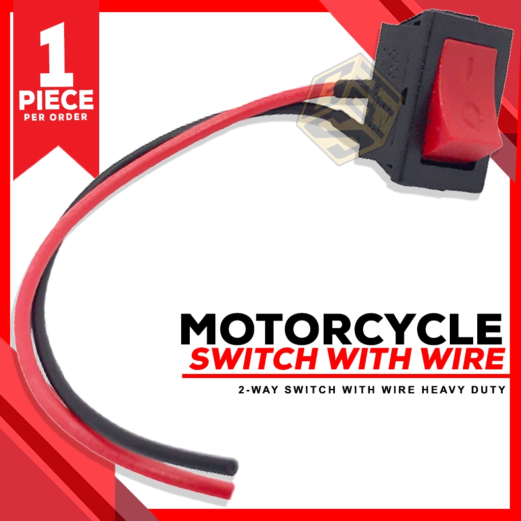 Motorcycle Two Way ON-OFF Switch With Wire | Shopee Philippines