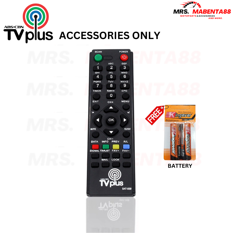 TV PLUS REMOTE CONTROL ABS CBN COMPATIBLE ALL BLACK BOX VERSION ...