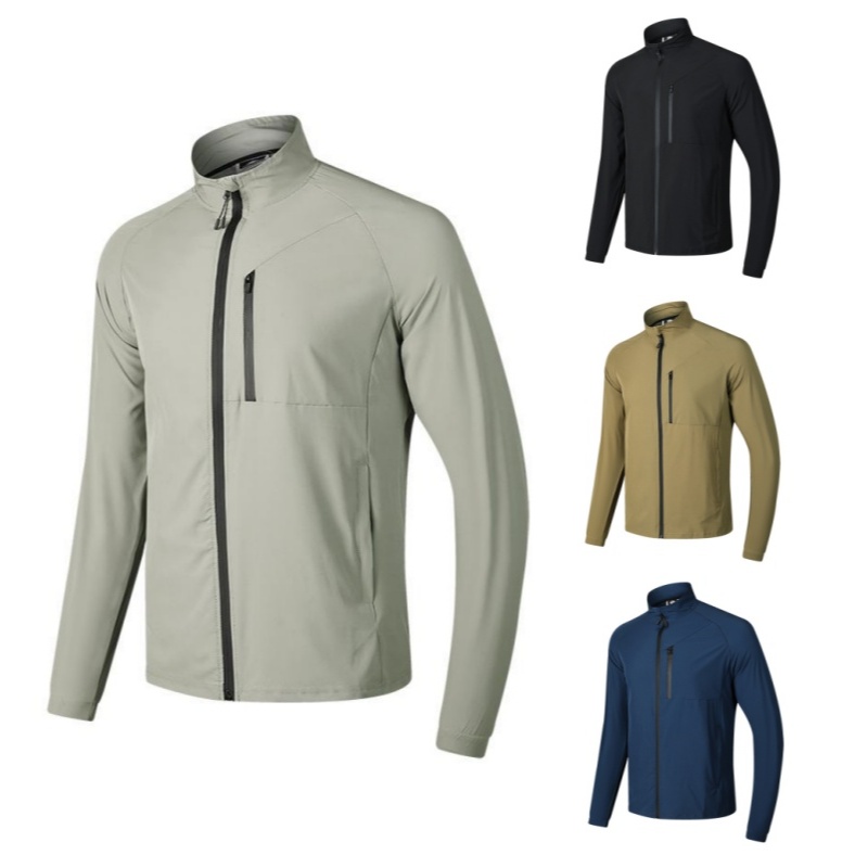 Drses Women's Lightweight Tops Long Sleeved Zip Up Athletic Jacket Stand Collar Windproof Sun Protection Workout Outdoor Jacket
