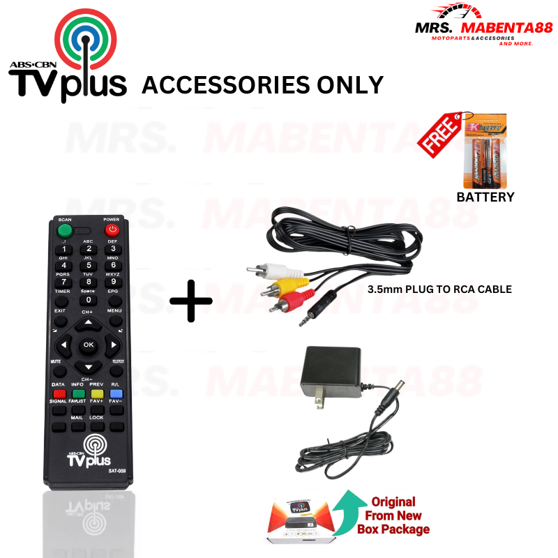 TV PLUS REMOTE CONTROL & TV PLUS ADAPTOR POWER SUPPLY 12 VOLTS & TV ...