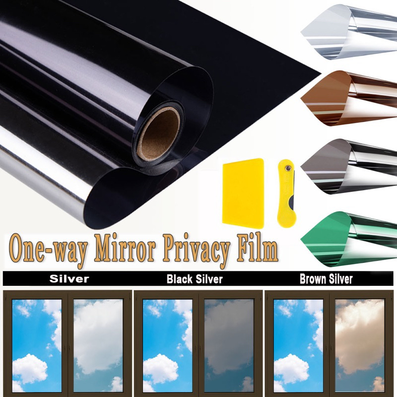 5mererx50cm Black window tint sticker for home One way mirror window ...