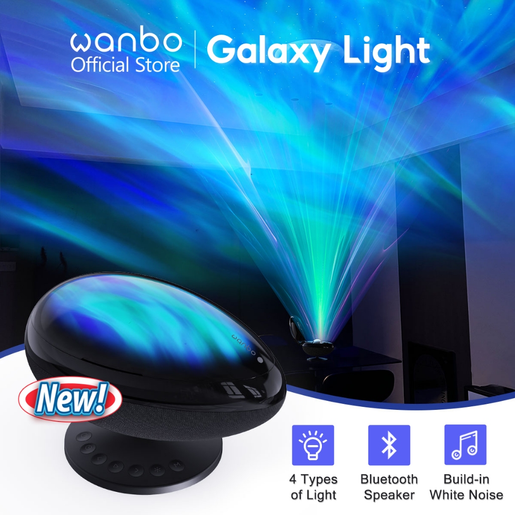 Wanbo Galaxy Light Bluetooth Speaker Ambient light White Noise Starry Sky Projector Lamp Star Night Shopee Philippines