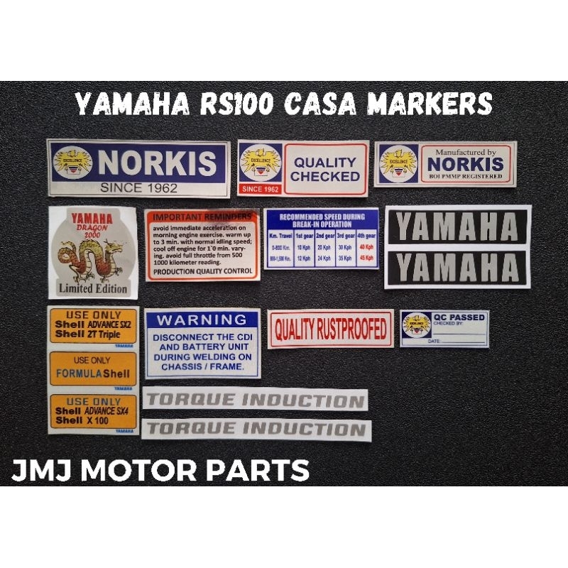 YAMAHA RS100 CASA MARKERS HIGH QUALITY | Shopee Philippines