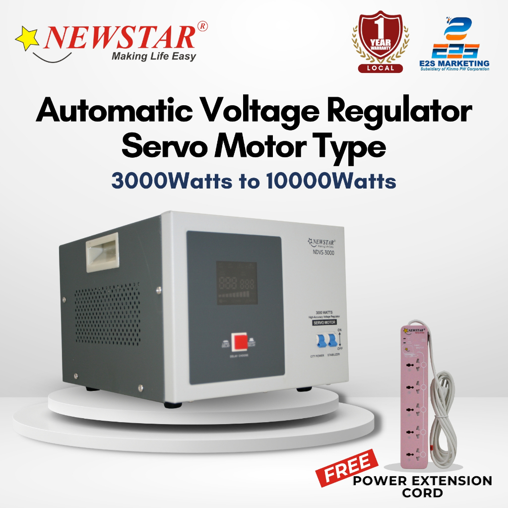 Newstar Servo Motor Type AVR 3000W to 10KVA NDVS-3000 - NDVS-10000 (LCD ...