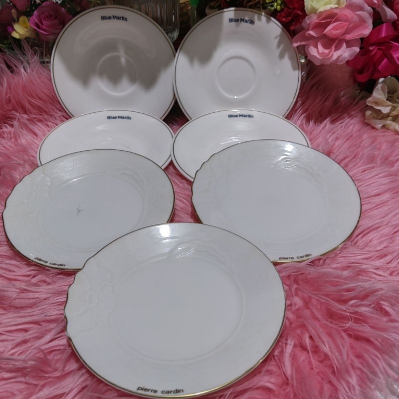 assorted saucer pierre cardin and blue martin set | Shopee Philippines