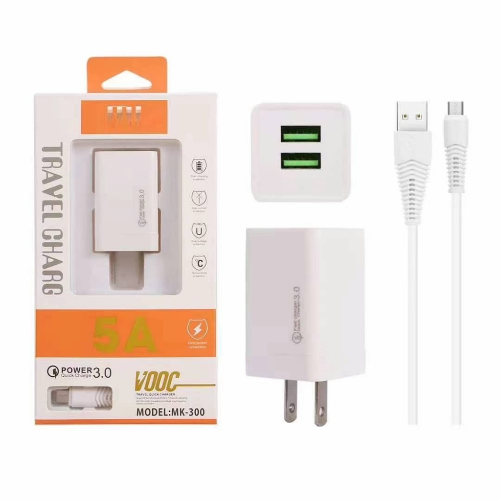 COD MI XIAOMI REDMI Fast Charger 4A Quick Fast Charger 2in1 2USB Travel ...