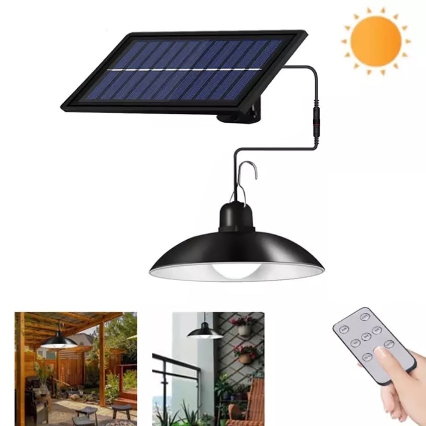 Single LED Solar Hanging Light Outdoor Indoor Hanging Solar Powered ...