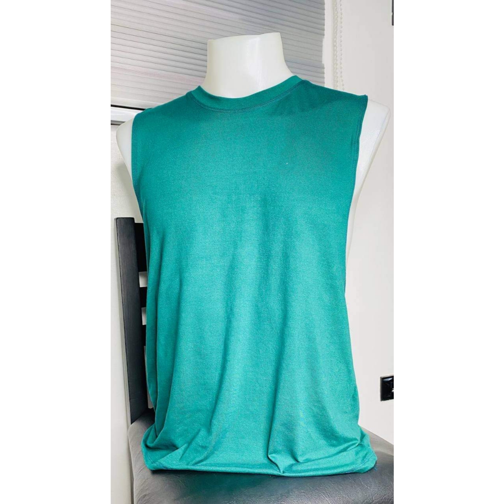 TC Cotton 175gsm Plain Muscle Tee Sando type Sleeveless Top Tank Shirts ...
