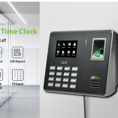 ZKTeco LX16 Fingerprint Time Attendance Machine Punch Card Machine ...