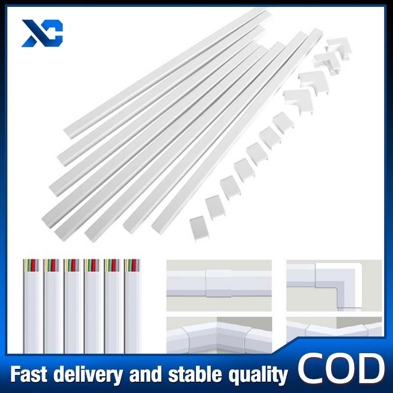 10PCS 1 Set Wall Cord Cover Cable Concealer Complete Raceway Kit Wire ...