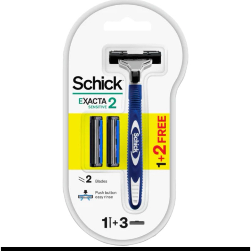 Schick Exacta 2 Sensitive Razor + 2 Cartridges (Imported) | Shopee ...