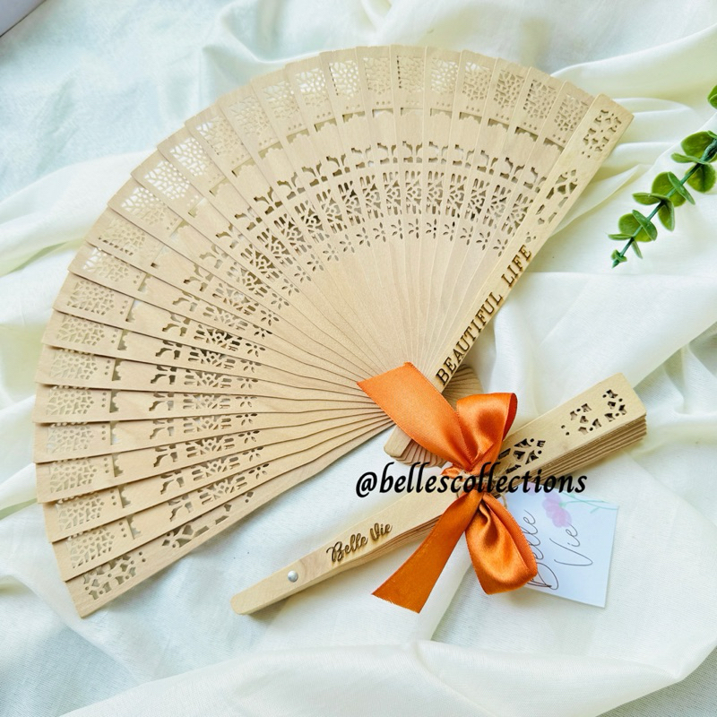 PERSONALIZED WOODEN HAND HELD FAN | Shopee Philippines