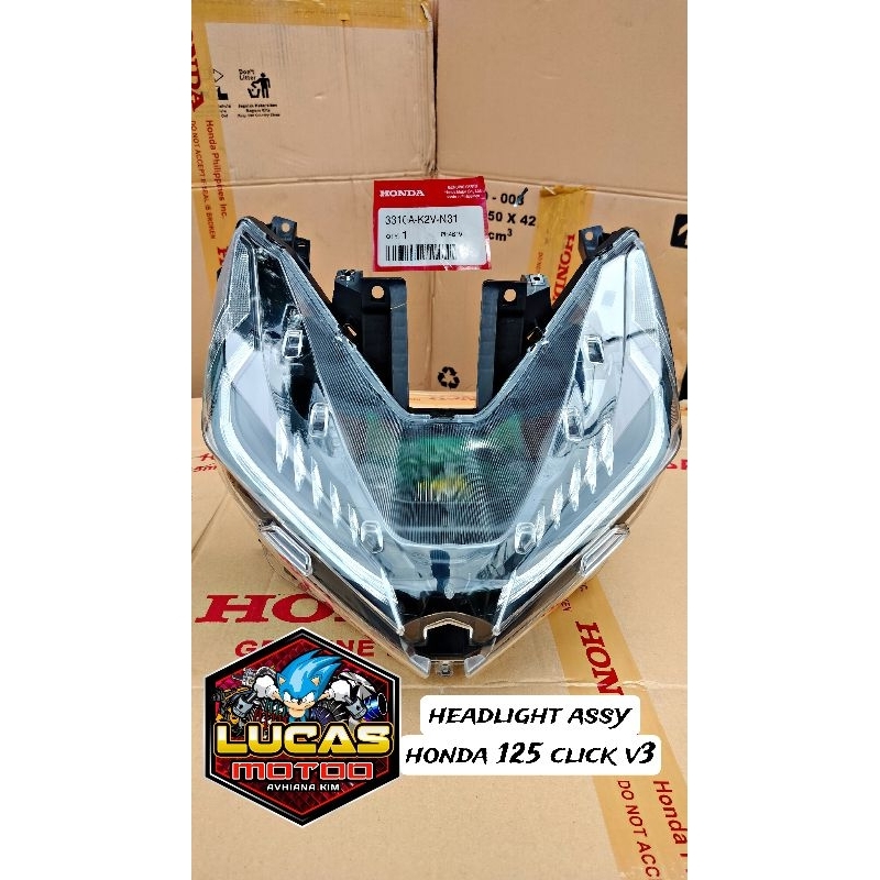 headlight assembly for click 125i version 3 original honda stanley lens ...