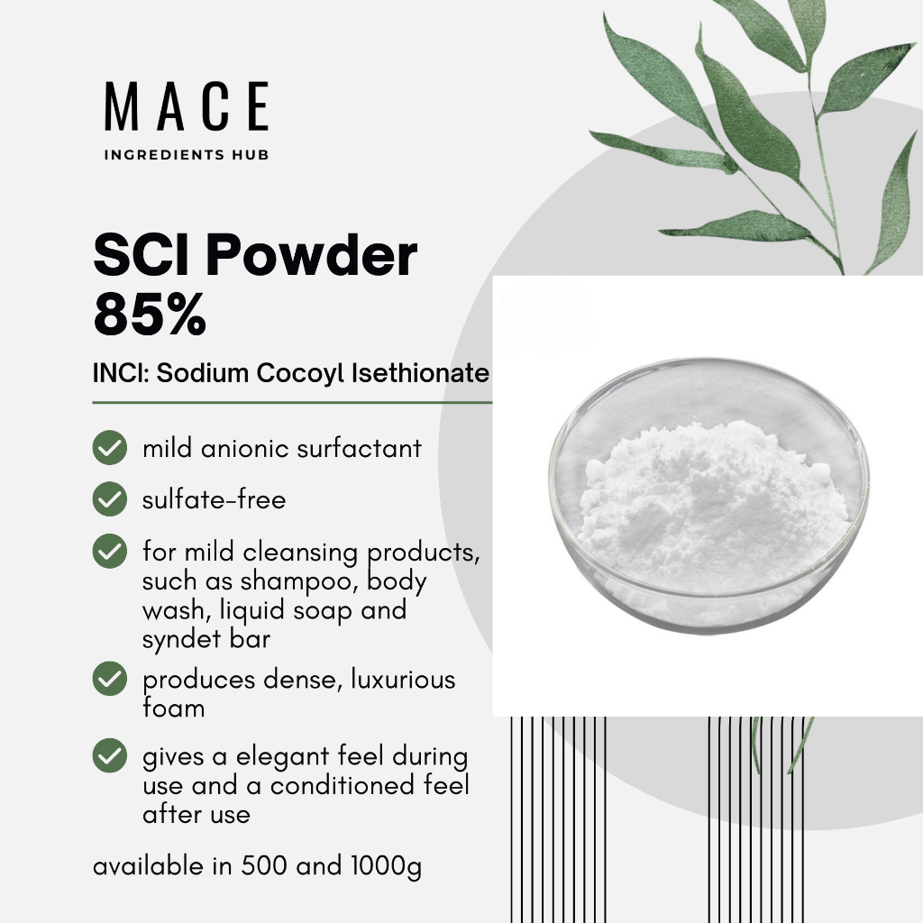Sodium Cocoyl Isethionate, SCI Powder 85% available in 500g and 1Kg ...