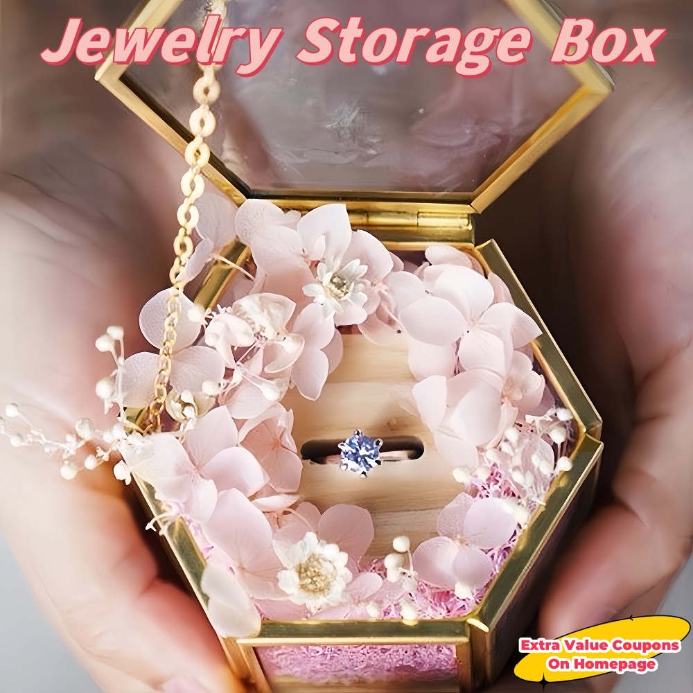 Jewelry Storage Box Ring Box Wedding Ring Box Hexagon Geometric ...