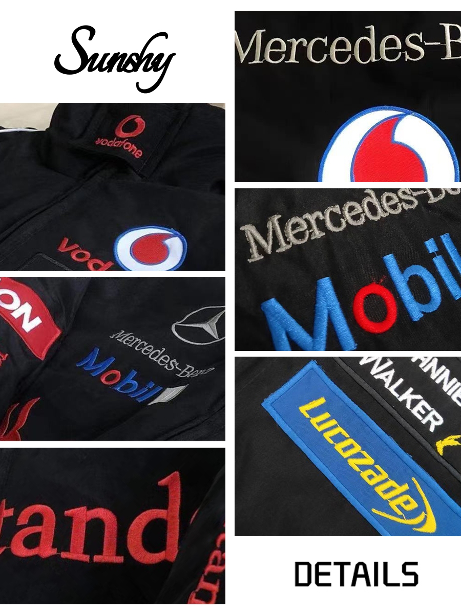 SUNSHY F1 Racing Jacket Embroidery Long Sleeve Retro Motorcycle F1 ...