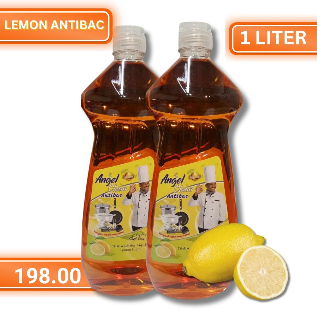 ANGEL CLEAN DISHWASHING LIQUID 1 LITER - LEMON ANTIBAC (TWINPACK ...