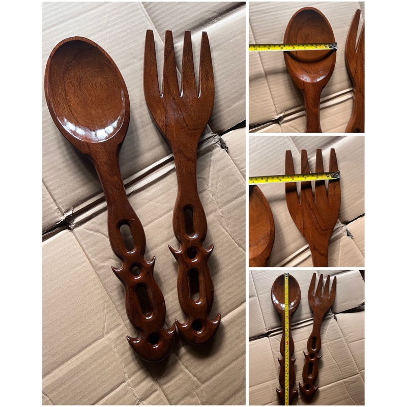 Fork and spoon decour Magkuno wood | Shopee Philippines