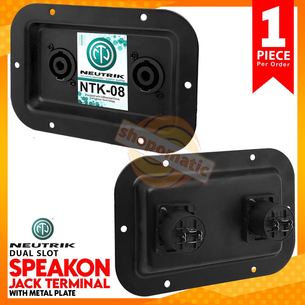 2pcs Speaker Jack Plates W/ Dual NL4 Speakon Connector For PA Speaker Cabinet Hm