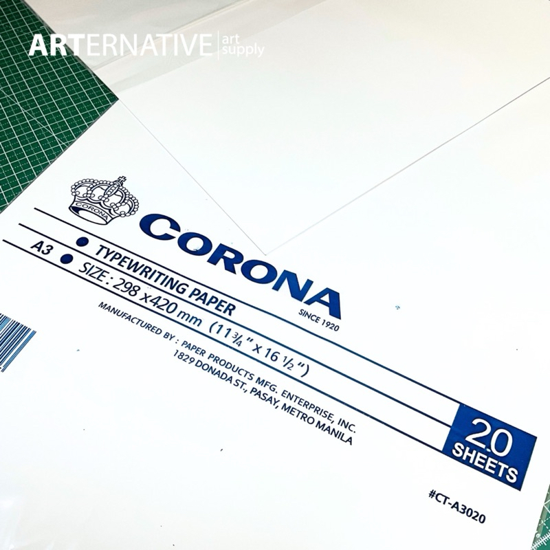 Corona A3 20 Sheets Typewriting Paper 11 3/4” x 16 1/2” | Shopee ...