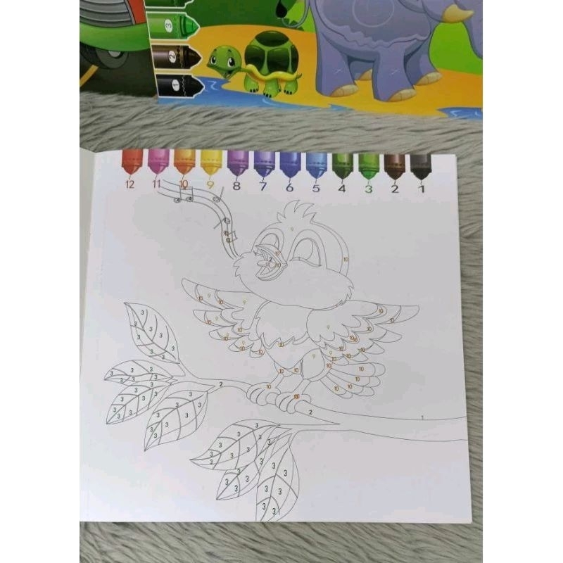 Colouring book with stickers/ Color by number | Shopee Philippines