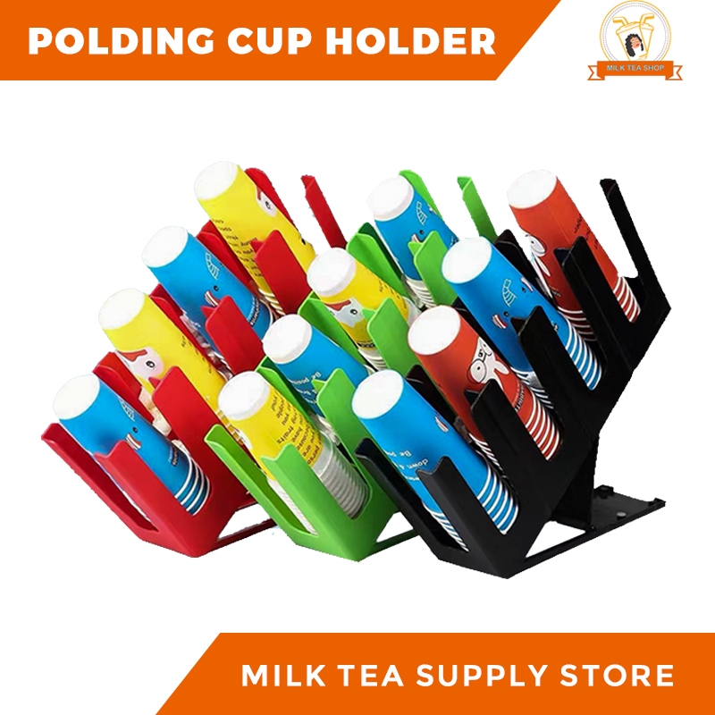 Foldable 4 Layers Milk Tea Cup Holder Disposable Coffee Cup Dispenser ...