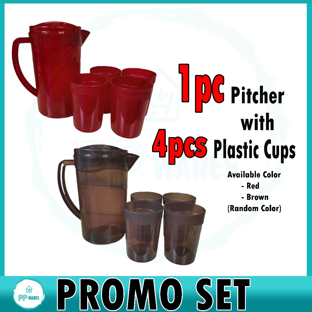 Pitcher with 4 Cups Large High Quality Fiberglass Pitcher with ...