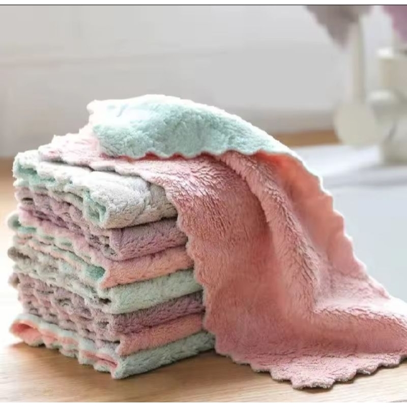 12/pack Kitchen Microfiber Cloth Super Absorbent Washable Fast Drying ...