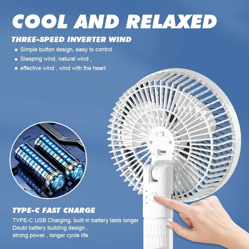 Mini Fan Rechargeable Clip Multifunctional Handheld USB Portable ...