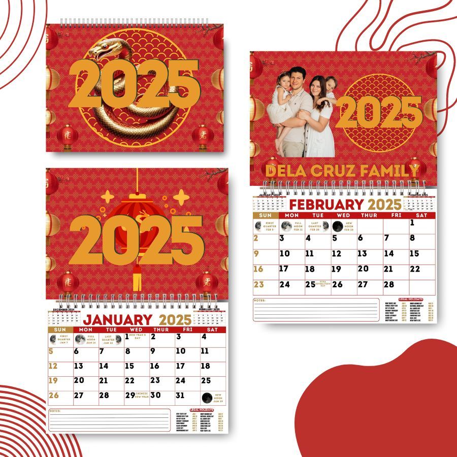 CUSTOMIZED 2025 CALENDAR FOR WALL AND DESK SMALL BIND | Shopee Philippines