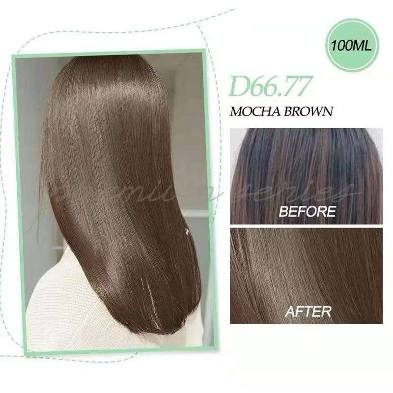 Premium Bremod D66.77 Mocha Brown Cocoa Butter Hair Color With oxidizer ...