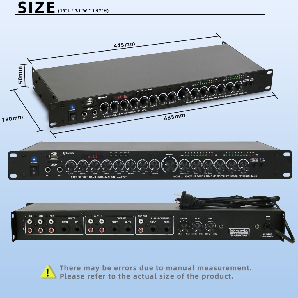 Effector 9000+ Karaoke mixer Pre-stage Effects Home Mixer Bluetooth pre ...