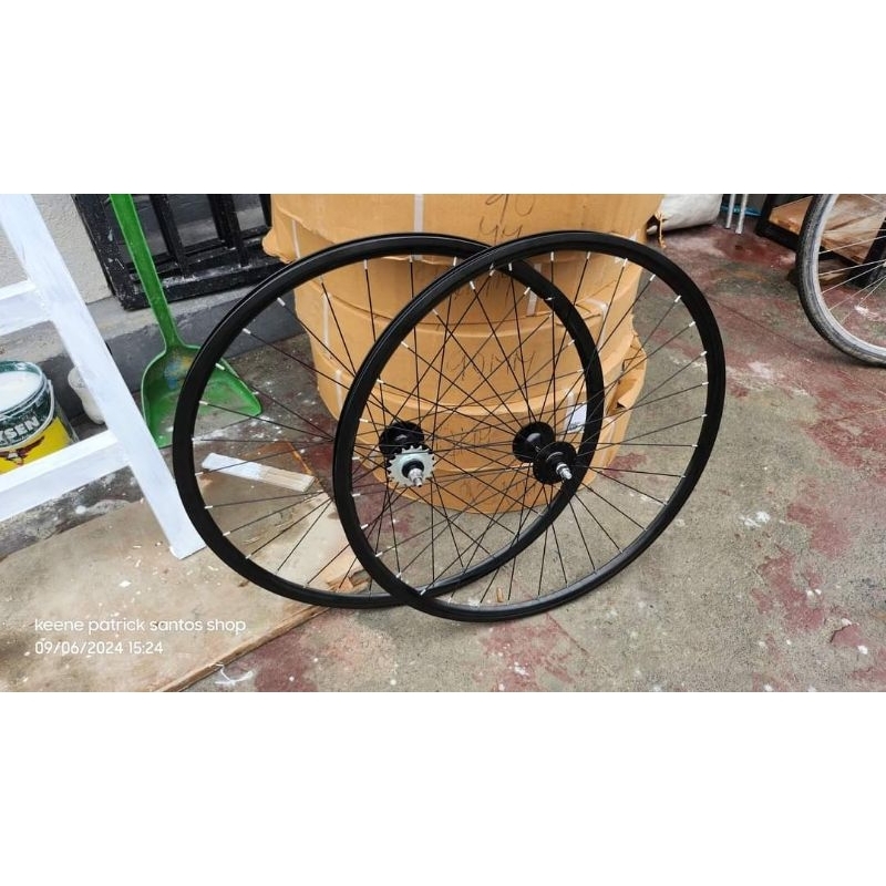 spin rimset for fixie 32holes sealed fix/fix with cog lockring rimtape ...
