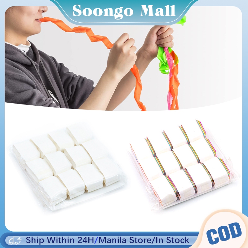 12PCS Mouth Magic Prop Funny Mouth Coils Vomit Paper Clown Magician ...