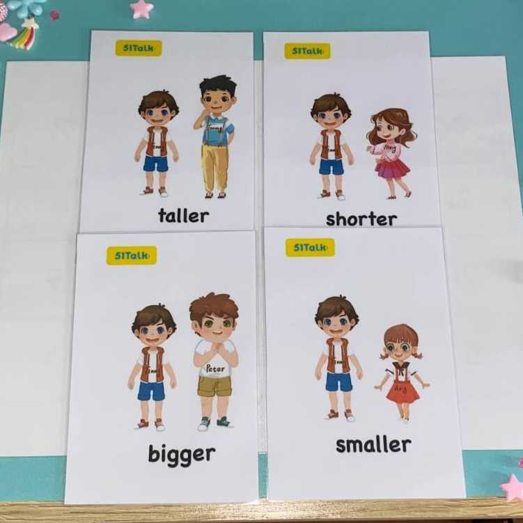 ESL FLASHCARD - 4 51Talk Sizes Flashcard | Shopee Philippines