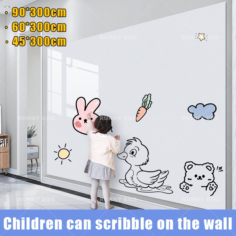 Electrostatic White board Wall Thicken stickers black whiteboard