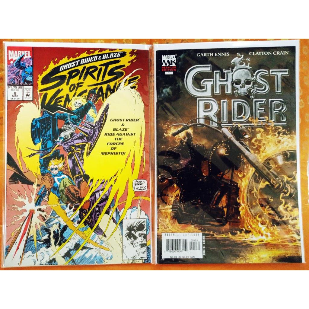 Ghost Rider 1 RETAILER Ed., Ghost Rider Blaze Spirits of Vengeance 8 ...