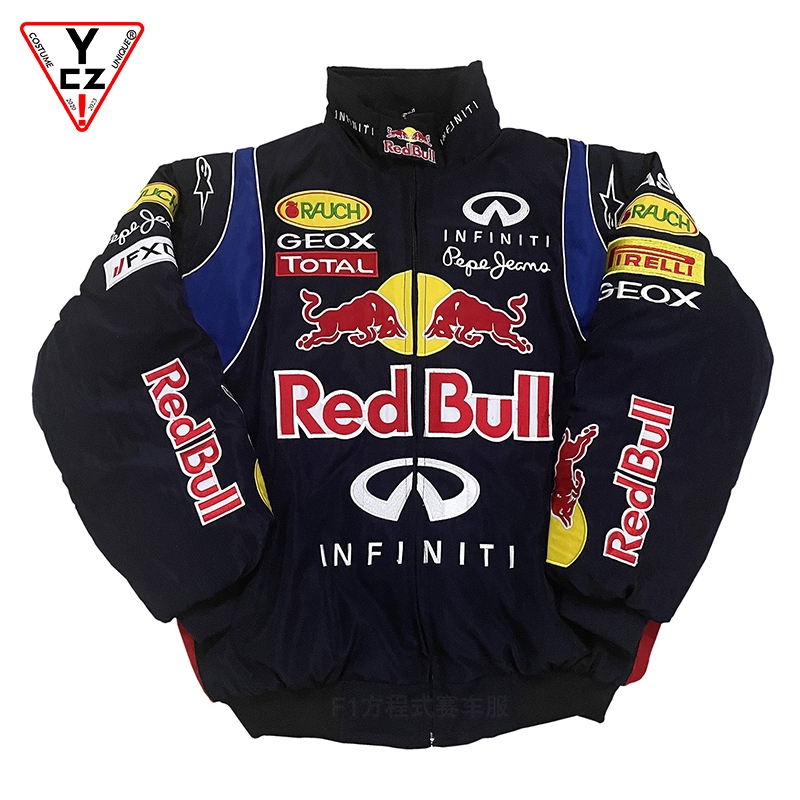 YCZ F1 Racing Jacket Embroidery Long Sleeve Retro Motorcycle F1 Team ...