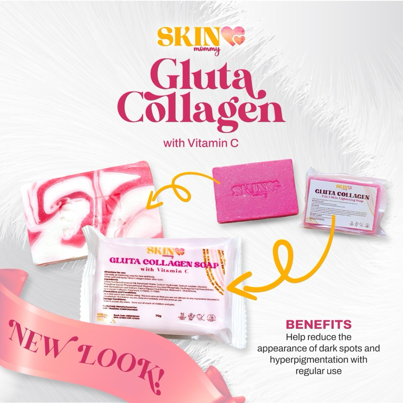 funky mommy glutathione soap SKIN MOMMY GLUTA COLLAGEN SOAP Glutathione Collagen Whitening Brightening  Soap