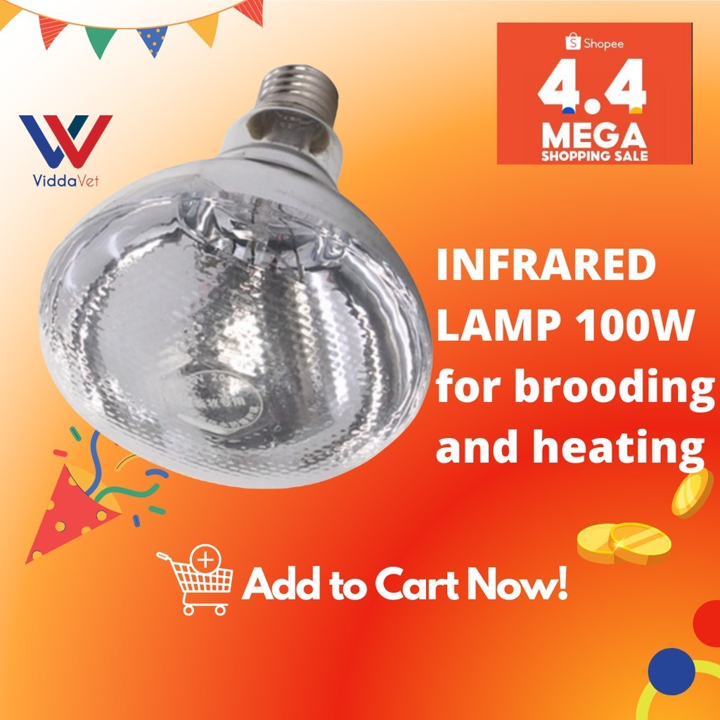 Pig Heat Lamp 100W Light Heat Lamp Thermal Preservation Bulb for Farm