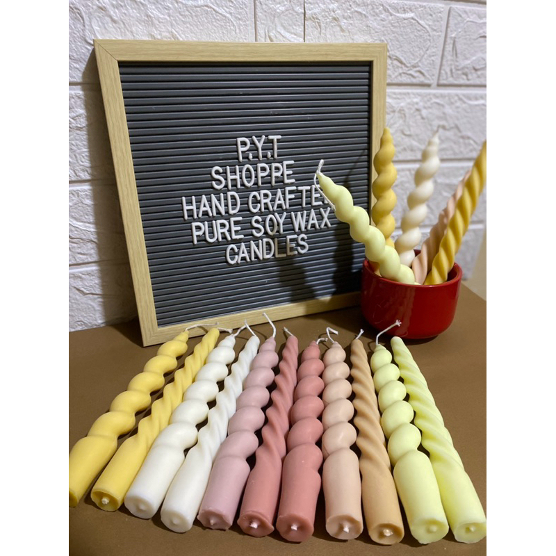 2 twisted taper candle set Shopee Philippines