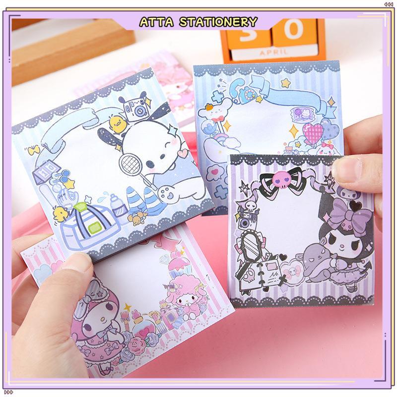 50Sheets Cute Cartoon Animal Sticky Notes 8*8cm Memo Pads School ...