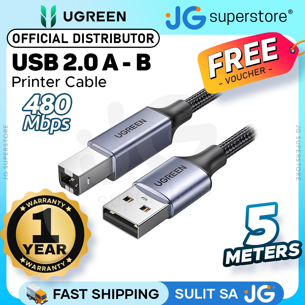 UGREEN USB Type A to USB Type B 2.0 Cable Connector for Scanner ...