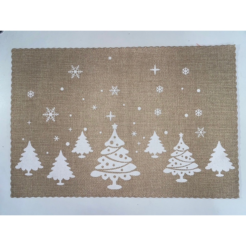LACOTA Christmas Tree Placemats Dining Table Mats Non Slip Placemat