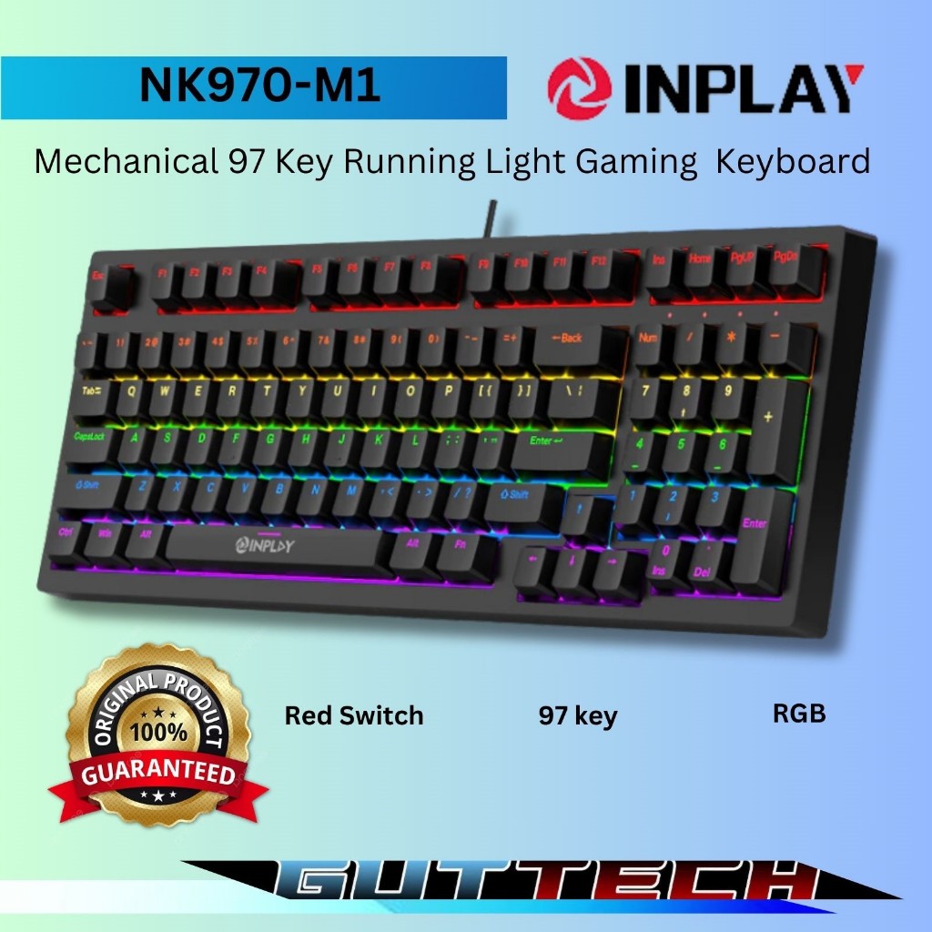 NK970-M1 Inplay 97 Keys Mechanical Keyboard Hot Swappable Red Switch ...