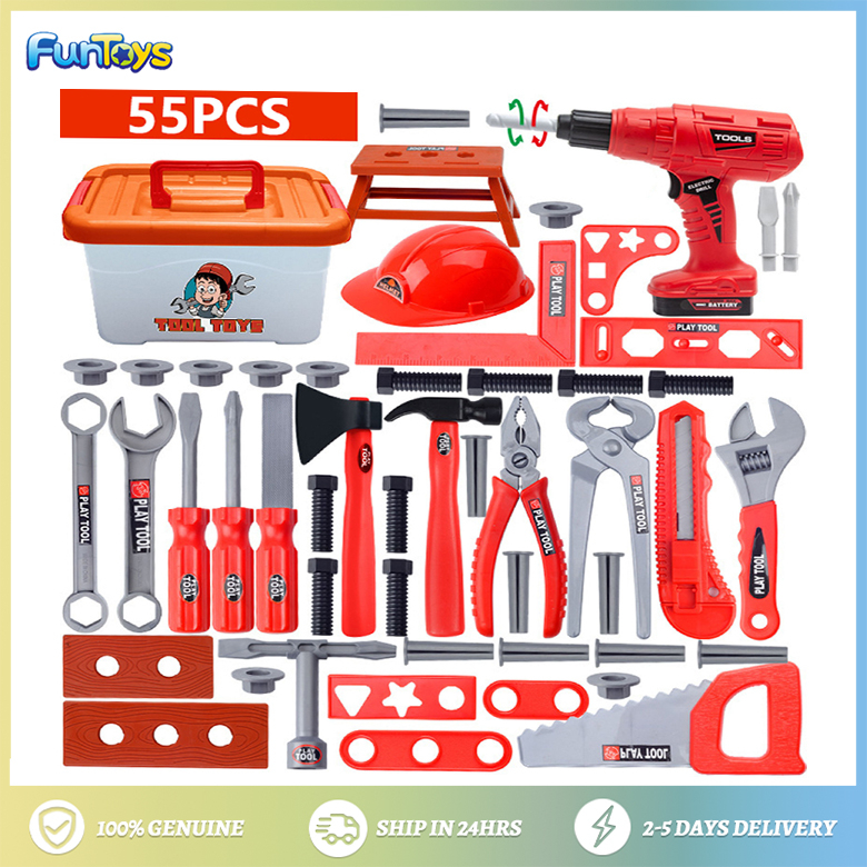 FunToy Children's Toolbox Engineer Simulation Repair Tools Pretend Toy ...